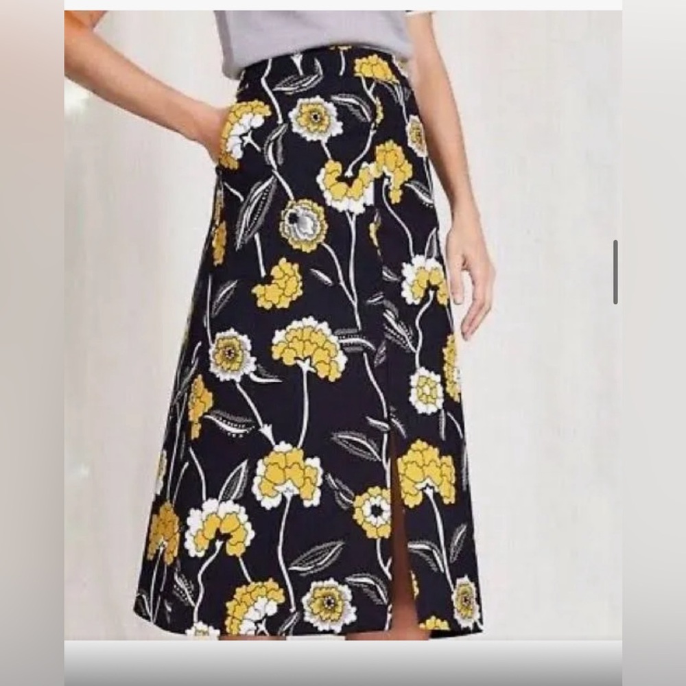Boden modest floral skirt  8